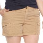 Plus Size Sonoma Goods For Life&trade; Comfort Waist Cargo Shorts, Women's, Size: 18 W, Beig/green (beig/khaki)