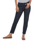 Women's Croft & Barrow&reg; Skinny Ankle Jeans, Size: 10 Short, Dark Blue