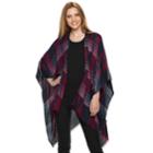 Women's Apt. 9&reg; Plaid Ruana, Blue (navy)