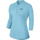 Women's Nike Court Dry Pure Tennis Top, Size: Small, Blue Other