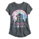 Girls 4-10 Jumping Beans&reg; Dreamworks Trolls Poppy & Branch Short-sleeve Graphic Tee, Size: 7, Dark Grey