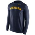 Men's Nike Michigan Wolverines Wordmark Tee, Size: Medium, Blue