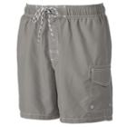 Men's Sonoma Goods For Life&trade; Microfiber Swim Trunks, Size: Large, Med Grey