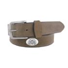 Men's Zep-pro Ohio State Buckeyes Concho Crazy Horse Leather Belt, Size: 40, Brown