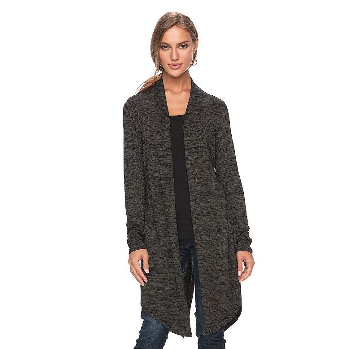 Women's Apt. 9&reg; Split Back Cardigan, Size: Medium, Green