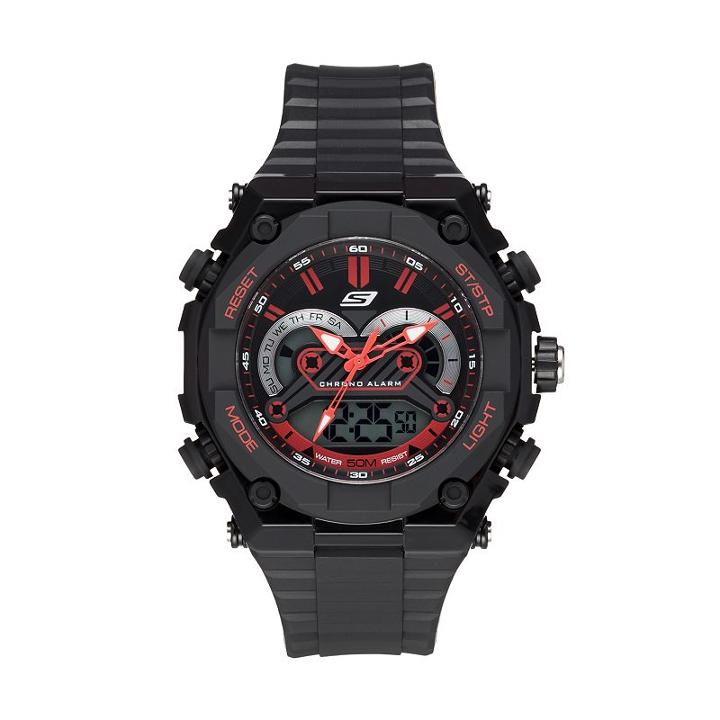 Skechers Men's Analog-digital Chronograph Watch, Black
