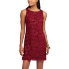 Women's Chaps Lace Shift Dress, Size: 12, Red/coppr (rust/coppr)