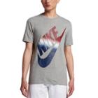 Men's Nike Red, White & Blue Logo Tee, Size: Medium, Grey Other