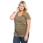 Plus Size Maternity Oh Baby By Motherhood&trade; Pull-down Nursing Tee, Women's, Size: 3xl, Dark Green