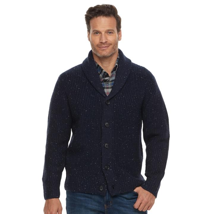 Men's Dockers Classic-fit Shawl-collar Cardigan, Size: Medium, Blue