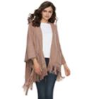 Women's Apt. 9&reg; Heather Knit Pocketed Ruana, Med Pink