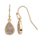 Lc Lauren Conrad Pave Teardrop Earrings, Women's, Gold