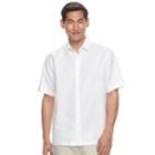 Men's Havanera Classic-fit Paisley Embroidered Button-down Shirt, Size: Medium, White