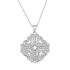 Sterling Silver 1/3 Carat T.w. Diamond Pendant, Women's, Size: 18, White