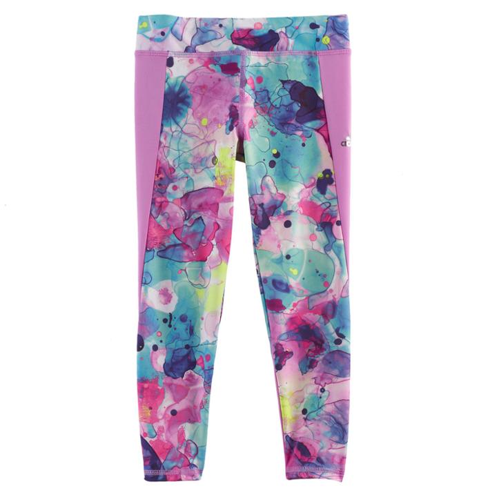 Girls 4-6x Adidas Go With The Flow Tights, Size: 6x, Jodo Ink Camp Print