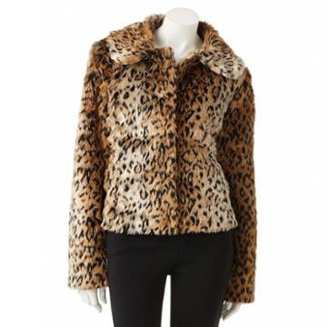 Excelled Leopard Faux-fur Coat