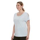 Plus Size Tek Gear&reg; Cold-shoulder Top, Women's, Size: 2xl, Med Blue