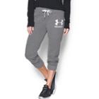 Women's Under Armour Favorite Fleece Graphic Capris, Size: Small, Grey Other