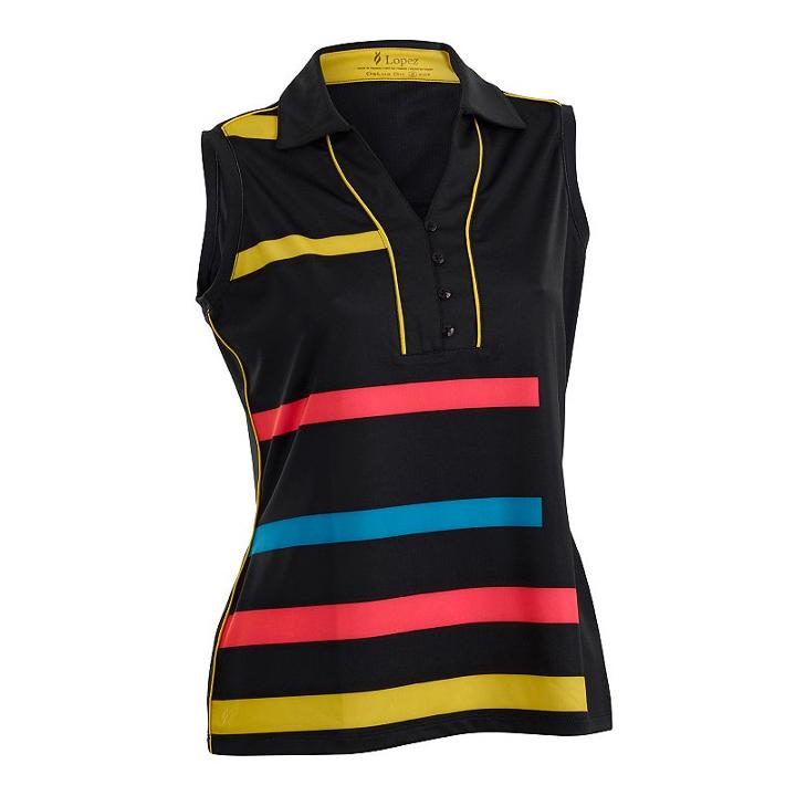 Plus Size Nancy Lopez Blast Sleeveless Golf Polo, Women's, Size: 1xl, Black