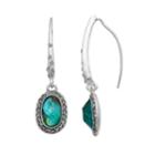 Dana Buchman Oval Halo Threader Earrings, Women's, Blue
