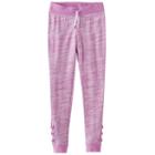 Girls 7-16 & Plus Size So&reg; Space-dyed Lattice Hem Jogger Pants, Size: 16 1/2, Brt Purple