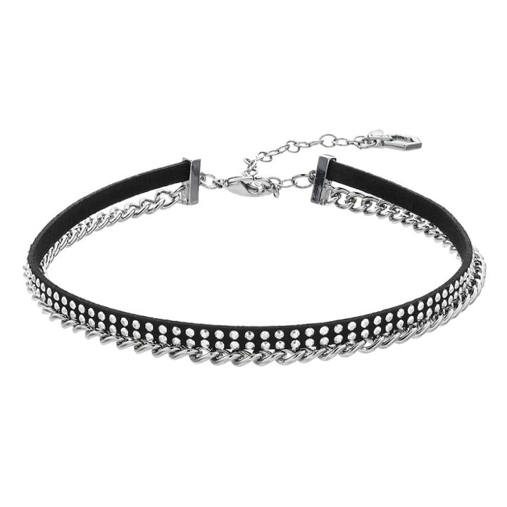 Simply Vera Vera Wang Rhinestone Studded Chain Choker Necklace, Women's, Silver