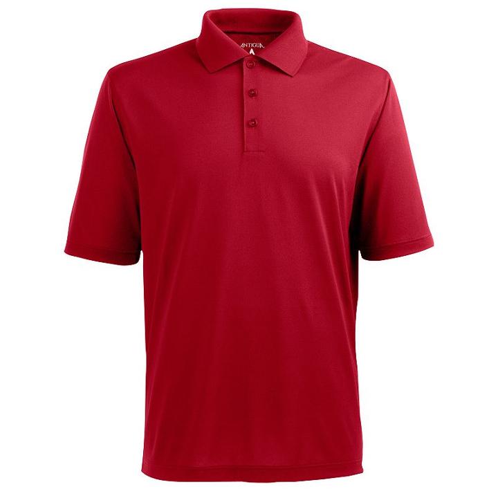 Antigua, Men's Xtra-lite Desert-dry Solid Performance Polo, Size: Xl, Red