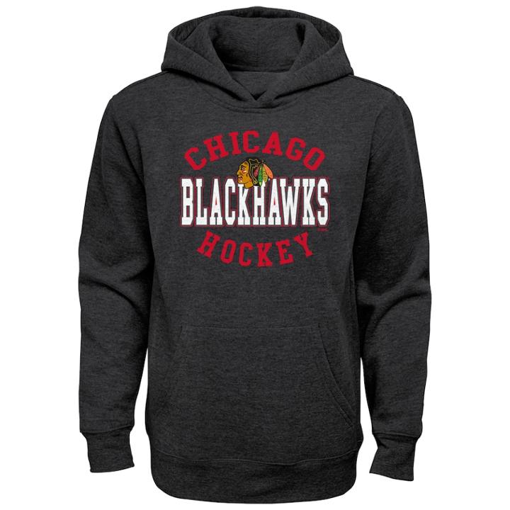 Boys 8-20 Chicago Blackhawks Promo Hoodie, Size: M 10-12, Grey (charcoal)