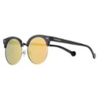 Converse 55mm Women's Round Clubster Mirrored Sunglasses, Black