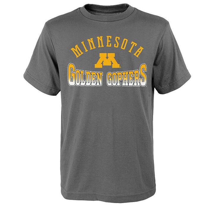 Boys 8-20 Minnesota Golden Gophers Fade Tee, Boy's, Size: L(14/16), Grey (charcoal)