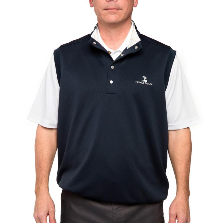 Men's Pebble Beach Classic-fit Performance Pullover Golf Vest, Size: Xl, Dark Blue