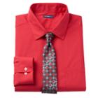 Big & Tall Croft & Barrow&reg; Classic-fit Striped Dress Shirt And Patterned Tie Boxed Set, Men's, Size: 17 36/7t, Brt Red