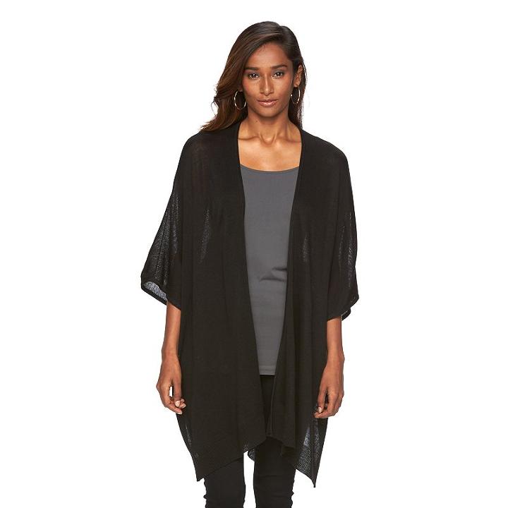 Apt. 9, Women's &reg; Draped Poncho Cardigan, Size: S/m, Beige Over