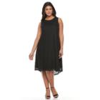 Plus Size Apt. 9 A-line Lace Dress, Women's, Size: 2xl, Black