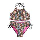 Girls 7-16 So&reg; Black Multi-print Bikini Swimsuit Set, Size: 12