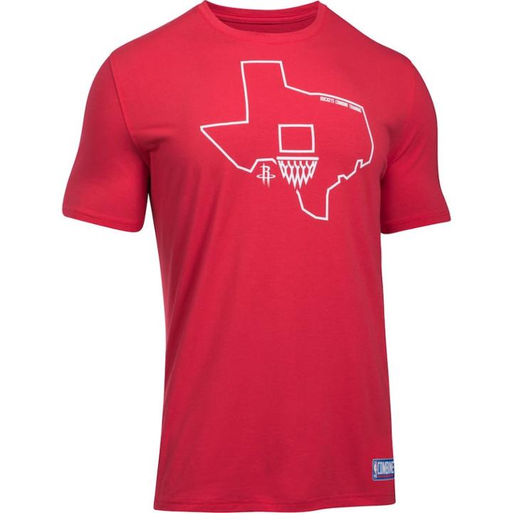 Men's Under Armour Houston Rockets Charged State Tee, Size: Xxl, Red
