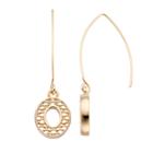 Napier Scalloped Oval Threader Earrings, Women's, Gold