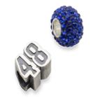 Insignia Collection Nascar Jimmie Johnson Sterling Silver 48 Bead Set, Women's, Blue