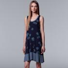 Women's Simply Vera Vera Wang Scoopneck Chemise, Size: Large, Dark Blue