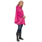 Style Collective Solid Rain Poncho, Women's, Med Pink