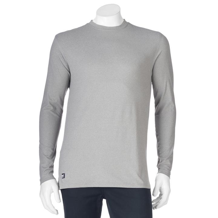 Men's Heat Holders Comfort Stretch Base Layer Performance Crewneck Tee, Size: Large, Grey