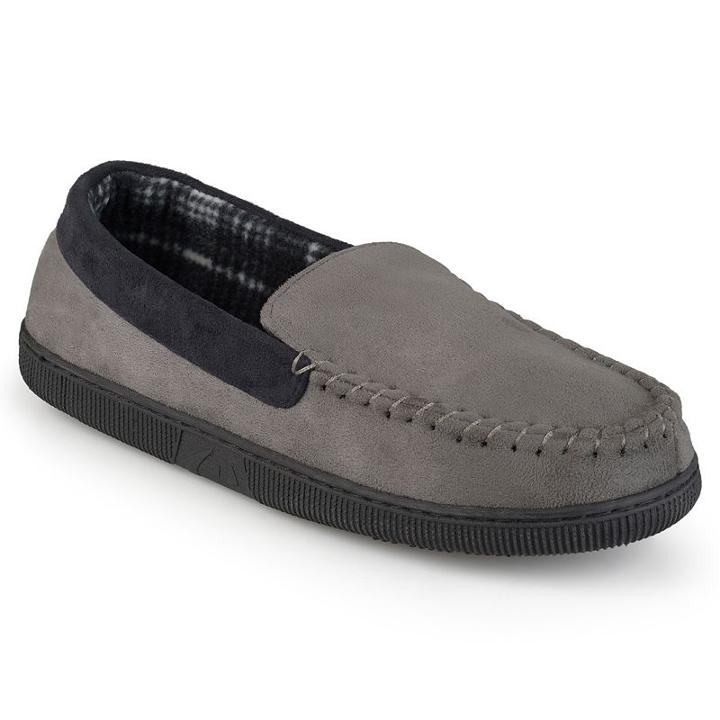 Perry Ellis Men's Moccasin Slippers, Size: Large, Grey