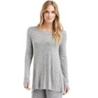 Women's Cuddl Duds Soft Knit Tunic Top, Size: Xsml Av/rg, Med Grey