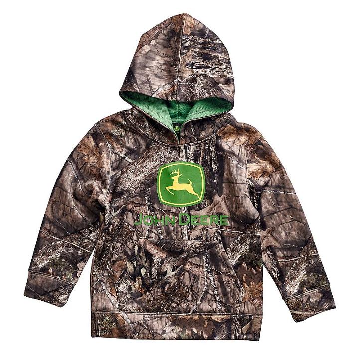 Boys 4-7 John Deere Camouflaged Logo Hoodie, Size: 6, Brown