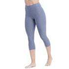 Women's Marika Ava Performance Slimming Capri Leggings, Size: Medium, Med Grey