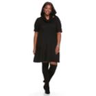Plus Size Apt. 9&reg; A-line Scarf Sweater Dress, Women's, Size: 1xl, Black