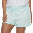 Juniors' Plus Size So&reg; Roll Cuff French Terry Shorts, Teens, Size: 2xl, Light Blue