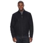 Men's Andrew Marc Wool-blend Bomber Jacket, Size: Medium, Dark Blue