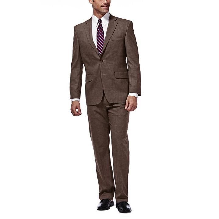 Men's J.m. Haggar Premium Classic-fit Stretch Suit Jacket, Size: 46 Long, Dark Brown