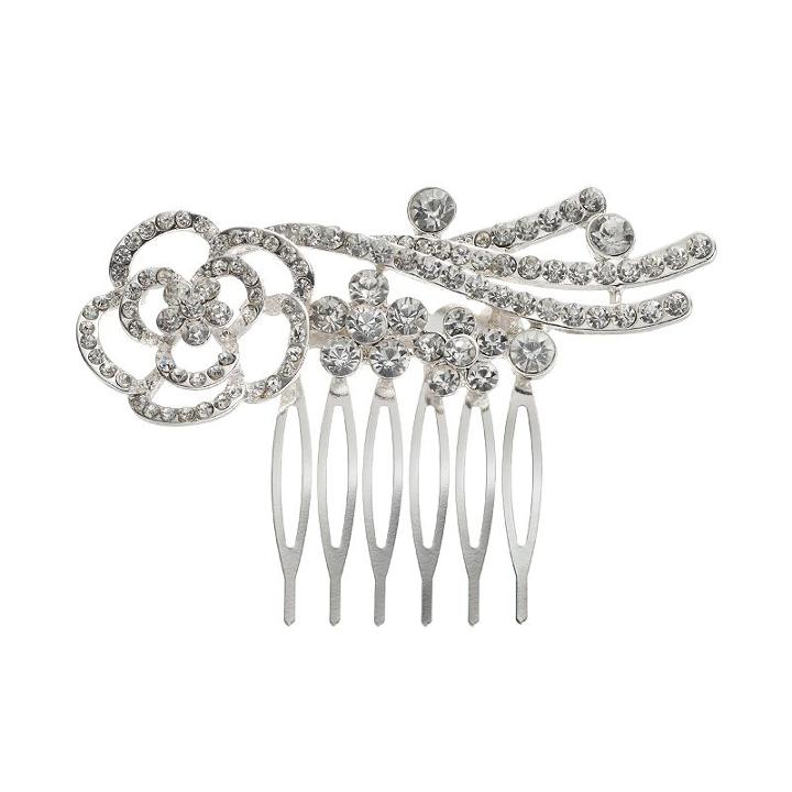 Franco Gia Flower Hair Comb, Women's, Natural